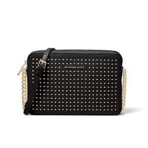 MICHAEL KORS Jet Set Studded Leather Crossbody